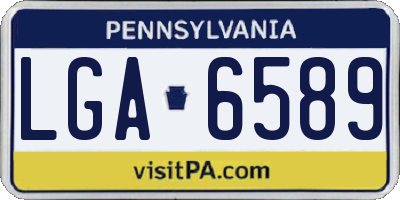 PA license plate LGA6589