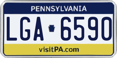 PA license plate LGA6590