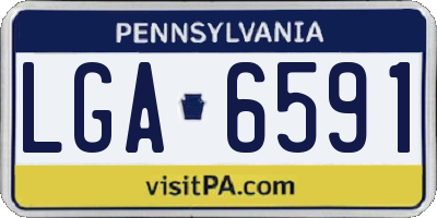 PA license plate LGA6591