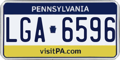PA license plate LGA6596