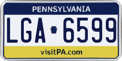 PA license plate LGA6599