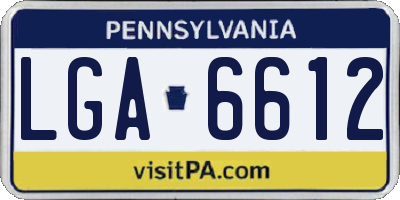 PA license plate LGA6612