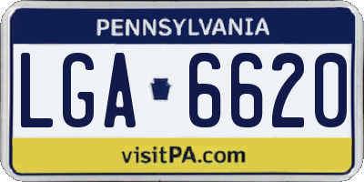 PA license plate LGA6620
