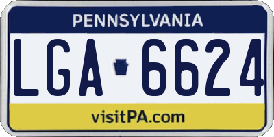 PA license plate LGA6624