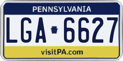 PA license plate LGA6627
