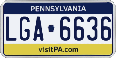 PA license plate LGA6636