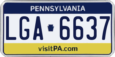 PA license plate LGA6637