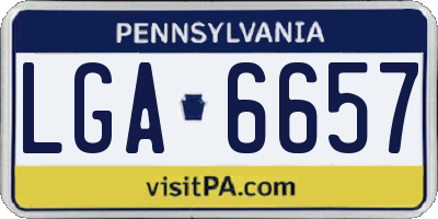 PA license plate LGA6657