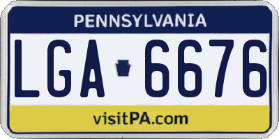 PA license plate LGA6676