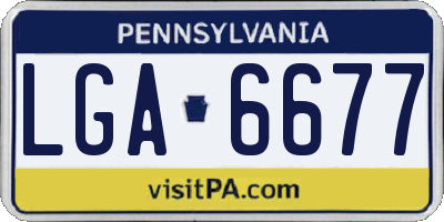 PA license plate LGA6677