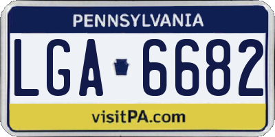 PA license plate LGA6682