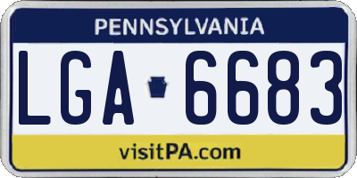 PA license plate LGA6683
