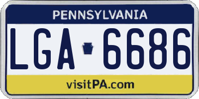 PA license plate LGA6686