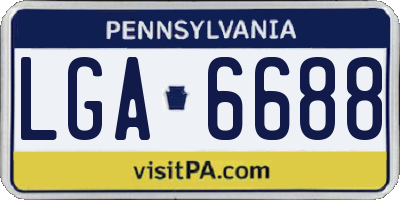 PA license plate LGA6688