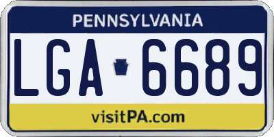 PA license plate LGA6689