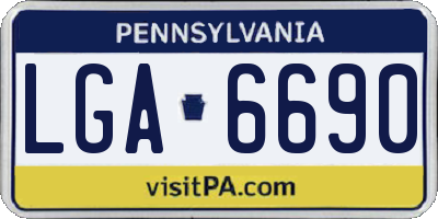 PA license plate LGA6690