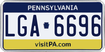 PA license plate LGA6696