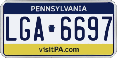 PA license plate LGA6697