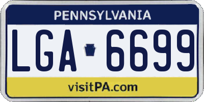 PA license plate LGA6699