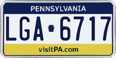 PA license plate LGA6717