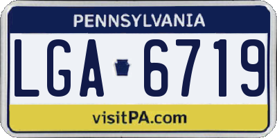 PA license plate LGA6719