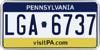 PA license plate LGA6737