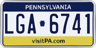 PA license plate LGA6741