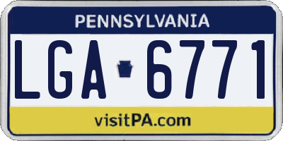 PA license plate LGA6771