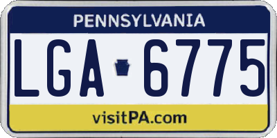 PA license plate LGA6775