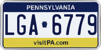 PA license plate LGA6779
