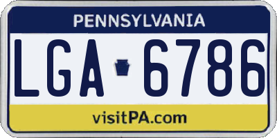 PA license plate LGA6786