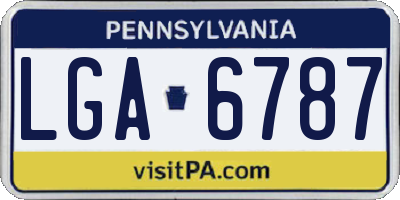 PA license plate LGA6787