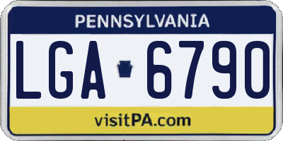 PA license plate LGA6790