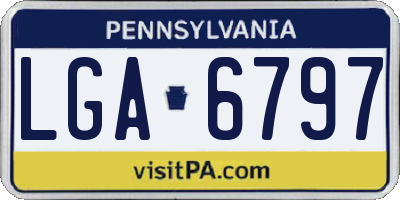 PA license plate LGA6797