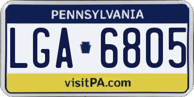 PA license plate LGA6805