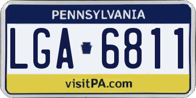 PA license plate LGA6811