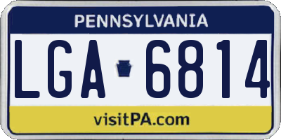 PA license plate LGA6814