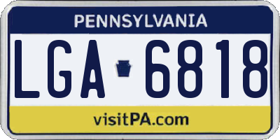 PA license plate LGA6818