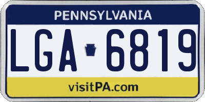 PA license plate LGA6819