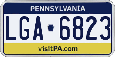 PA license plate LGA6823