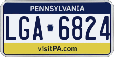 PA license plate LGA6824