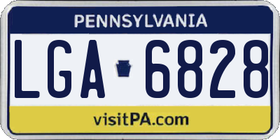 PA license plate LGA6828