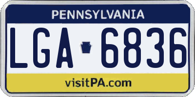 PA license plate LGA6836