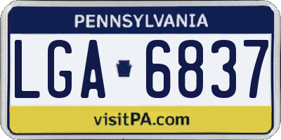 PA license plate LGA6837