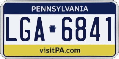 PA license plate LGA6841
