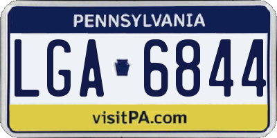 PA license plate LGA6844
