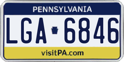 PA license plate LGA6846