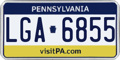 PA license plate LGA6855