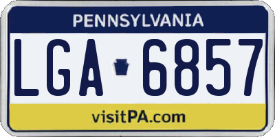 PA license plate LGA6857