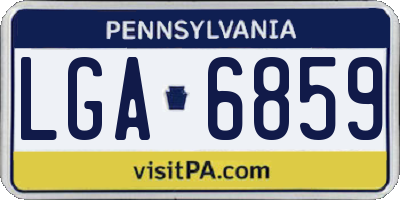 PA license plate LGA6859